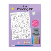 3pc Krafters Korner Girls Rock Painting Kit Assorted Kids Craft Set 6+