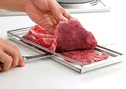 Advanced Beef Jerky Slicer Kit- 100% Precision Uniform Slices Guaranteed - Adjustable Thickness Dishwasher Safe Beef Jerky Cutting Board & 10" Meat Slicing Knife Deliver Gorgeous Jerky Maker Slices