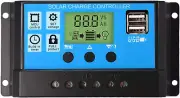 12V/24V Solar Panel Regulator Charge Controller 30A PWM LCD Display