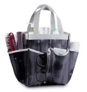7 Pocket Mesh Shower Caddy Tote - Great for College and Gym | Assorted Colors