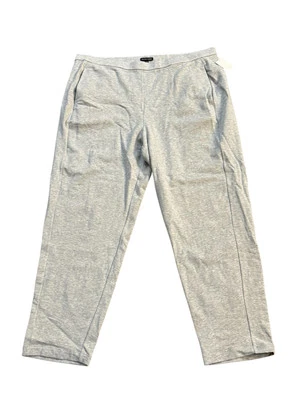 Eileen Fisher Women’s Cozy Brushed Terry Hug Slouchy Pant Gray Plus Size 1X