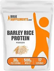 BULKSUPPLEMENTS.COM Barley Rice Protein Powder - Post-Workout Muscle Builder - Dairy Free, Soy Free - 30 Grams per Serving (500 Grams - 1.1 lbs)
