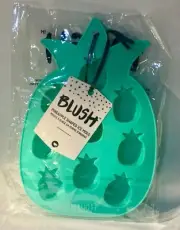 BLUSH Pineapple Shaped Ice Mold Tray ~ Silicone BPA Free Light Green NIP NEW
