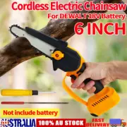 Cordless 6'' Wood Cutting Saw Woodworking Chainsaw Body For Dewalt 18V Battery