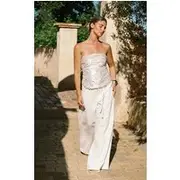 Opal Premium Large Shell Sequin Bandeau Top, Opal