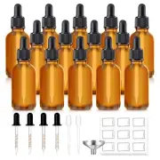 14 Pack 1 oz Tincture Bottles with Dropper Amber Glass Dropper Bottle Leakpro...
