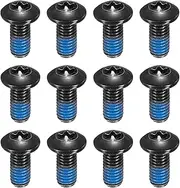 uxcell 12pcs Bike Disc Brake Bolts M5 x 10mm Torx Bicycle Disc Brake Rotor Screws Alloy Steel MTB Rotor Bolt for Road Mountain Bike, Black