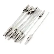 Non-insulated Electric Test Crocodile Metal Alligator Clips 125mm Long 12pcs