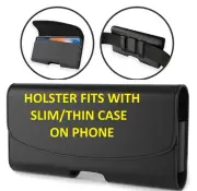 Galaxy S21 S22 S23 S24 ULTRA Slim Fit Belt Clip Leather Phone Holster Case