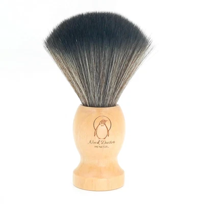 Brocha pequeña para barbero mango de madera cepillo corte de cabello