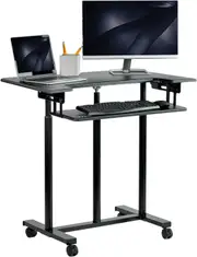 Height Adjustable Stand Up Desk Cart Computer Workstation