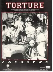 JACKSON 5-TORTURE-SHEET MUSIC-PIANO/VOCAL/GUITAR/CHORDS-1984-MICHAEL JACKSON-NEW
