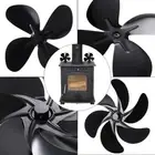 Black Fireplace Fan Fire Heat Log Burner New Wood Stove Fan Home
