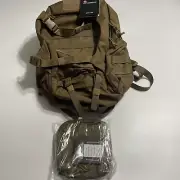 Mardingtop Tactical Backpack + Saddler Bag Brown Military Hiking Day Pack NWT