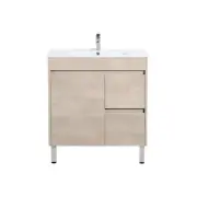 Local Made Vanity Angora-Oak Free Standing with Legs Vanity 750*460*880mm Right