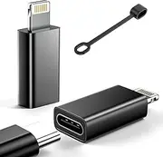 [LERTOSEN] [MFi Certified] USB C to Lightning Adapter,27W Fast Charging & Data Sync,Lightning to Type C Cable for iPhone 14/13/12/11/iPad/Airpods,Anti-Lost Holder,Not for Audio/Headphone/OTG,2 Pack