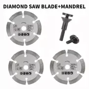 3Pc 3'' Diamond Saw Blade Cutting Discs Whith Mandrel Kit For Angle Grinder Tool
