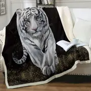White Tiger Throw Blanket