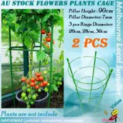 2 Pcs Garden Trellis Flowers Tomato Cage 90CM Height Climbing Plants Support