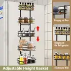 Kitchen Storage Organiser Pantry Spice Rack Holder Jars Bottle Shelves 5 Tier