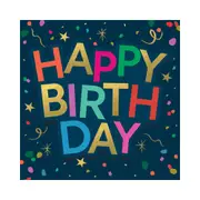 Hammond Gower Harmonious Happy Birthday Confetti Card - 15.5x15.5cm