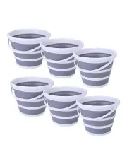 [Boutique Retailer] Collapsible Silicone Bucket 10L 6 Pack in Multicolor