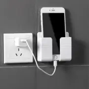 1PC Wall Mounted Storage Box Remote Control Mounted Mobile Phone Plug Wall Holde