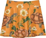 [Caihoyu] Girls Athletic Skirt with Built in Shorts Flowy Little Girls Golf Skort with Pockets