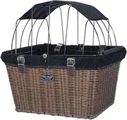 Travelin K9 2019 Pet-Pilot Wicker MAX - Dog Bicycle Basket Bike Carrier- Includes Wire Top with Sun Shade