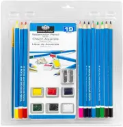 ROYAL BRUSH Clamshell Art Sets-Watercolor Pencils 19Pc