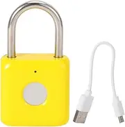 [BRILVERDE] USB Keyless Fingerprint Padlock Anti Theft Security Locks for Distribution Box Drawer Cabinet Gym Locker Lock Metal Keyless Combination Locks for Backpack Suitcase Luggage School