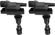 Ignition Coil Packs Set of 2 Compatible With Mazda Miata 1.8L L4 2001 2002 2003 2004 2005 Replacement For UF408 BP6D-18100-A ZL01-18-100 C1339