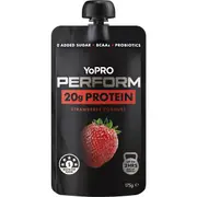 YoPRO Perform 20g Protein Strawberry Yoghurt Pouch 175g