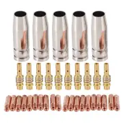 35Pcs 15AK Welding Torch Consumables MIG Torch Gas Nozzle Tip Holder of1147