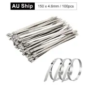 Stainless Steel Cable Ties SS304 Marine Grade Zip Strap Locking Wrap 150mm AU