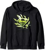 [DC Comics] Superman Kryptonite Chest Logo Zip Hoodie