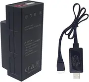 Fytoo 11.1V 1050mAh 25C 3S Lipo Battery with T Plug and USB Charging Cable Suitable for MJX H16 H16P H16E H16GT H16BM H16PL 14301 RC Car High-Speed Drift Model Car Upgrade Battery