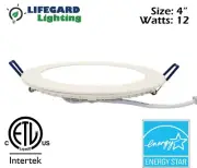 LED Recessed Down Light Round 4" Adjustable CCT Kelvin 3000K-4000K-5000K -6 Pack
