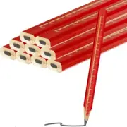 10pcs Red Construction Pencil Wooden Woodworking Marking Tool Carpentry