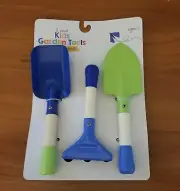 3 Count Kids Garden Tools 1 Spade, 1 Rack and 1 Shovel Multi-Colors