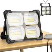 Luz trabajo solar LED recargable para camping al aire libre, trabajo, emergencia