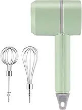 Daseeme Hand Mixer Double Stick Egg Beater Electric Portable Egg Whisk Cordless 3-Speed Adjustable Stainless Steel Kitchen Blender Removable USB Egg Beater