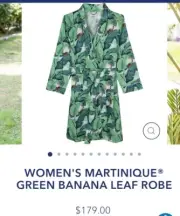Sant & Abel X Cw Stockwell Martinique GreenBanana Leaf Robe Cotton Monogram “H”