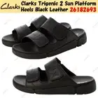 Clarks Trigenic 2 Sun Platform Heels Black Leather 26182693 UK 4-13
