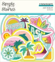 3 Pack Just Beachy Bits & Pieces Die-Cuts 39/Pkg-Sticker JBY22321
