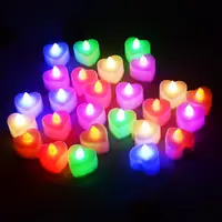 在飛比找樂天市場購物網優惠-蠟燭 LED電子蠟燭燈浪漫求婚創意布置用品生日心形場景道具裝