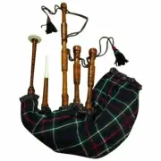 SCOTTISH GREAT HIGHLAND BAGPIPE NATURAL ROSEWOOD PLAYABLE WITH MACKENZIE TARTAN