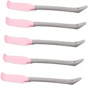 minkissy 5pcs Apply Wax Spatula Mini Cosmetic Spatula Lip Gloss Spatula Products Makeup Spatula Makeup Bottle Spatula Makeup Scraper Wax Sticks Waxing Sponge Skin Care Tools Silica Gel Pink