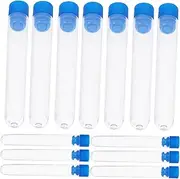 FUNOMOCYA 50pcs Plastic Test Tubes 12x75mm Lab Tubes for Plant Propagation Liquor Bottles