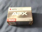 1 Roll AGFA APX 100 ISO 36 Exposure B&W Film Unopened exp 03/2026
